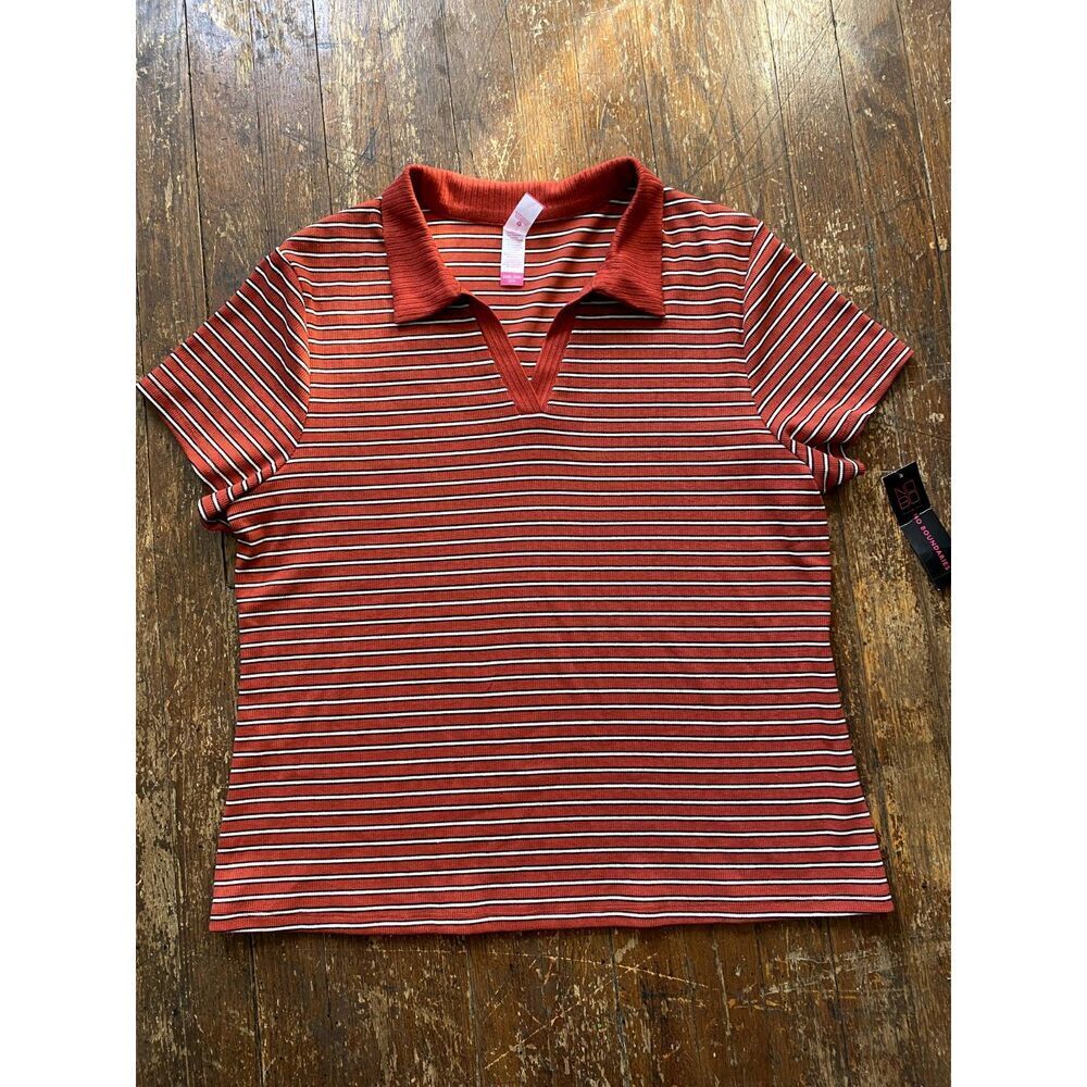 NoBo Red Striped Preppy Polo Juniors Size 3XL